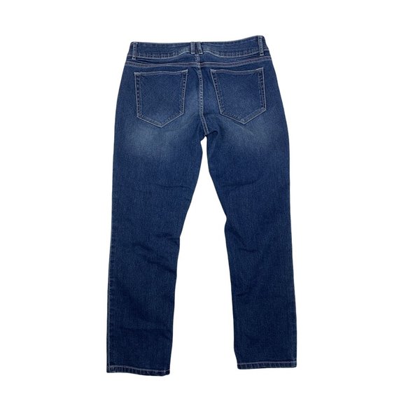 ELLE 8 Cropped Jeans Dark Stretch 31"X 26.5" - Picture 2 of 3